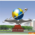 large outdoor stainless steel globe sculpture/sphere statue